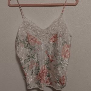 Vintage Floral Lace Cami